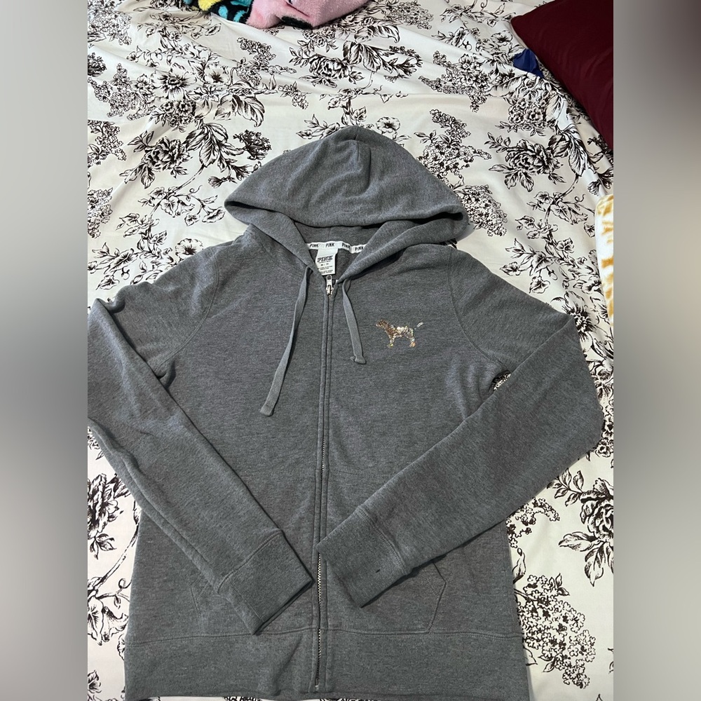 PINK Victoria's Secret Gray Hoodie Sweater